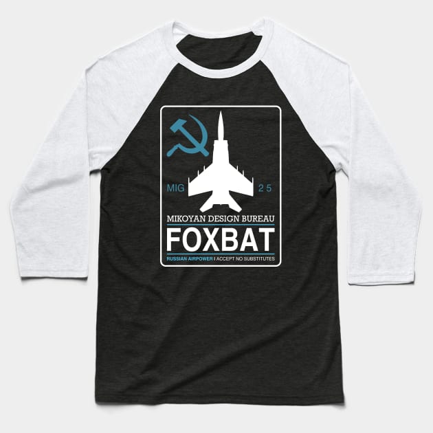 Mig-25 Foxbat Baseball T-Shirt by TCP